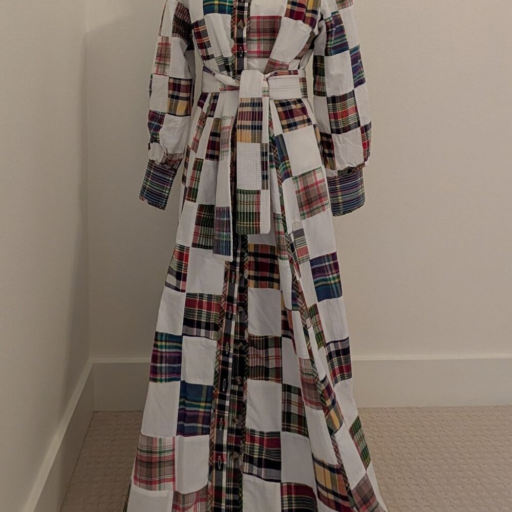 🩷 Sézane Robe Loisa Patchwork Button Up Belted Maxi Dress 🩷 - Picture 6 of 9